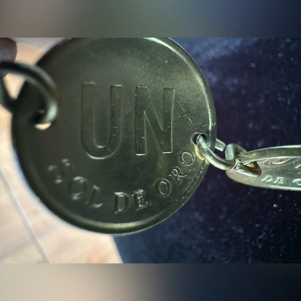 1975 Copper Coin Belt ( Peruvian vintage coin )‎